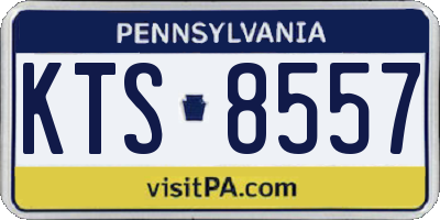 PA license plate KTS8557