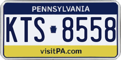 PA license plate KTS8558