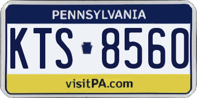 PA license plate KTS8560