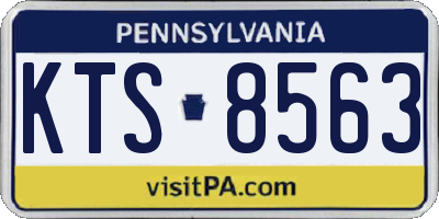 PA license plate KTS8563