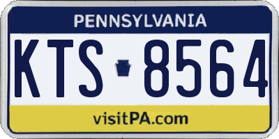 PA license plate KTS8564