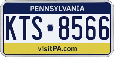 PA license plate KTS8566