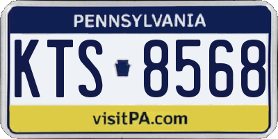 PA license plate KTS8568