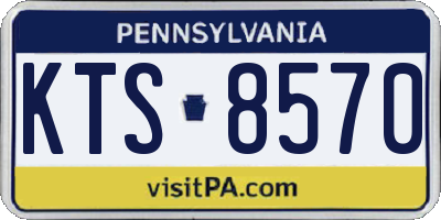 PA license plate KTS8570