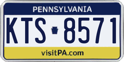PA license plate KTS8571