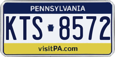 PA license plate KTS8572