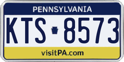 PA license plate KTS8573
