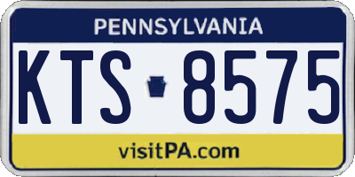 PA license plate KTS8575