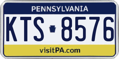 PA license plate KTS8576
