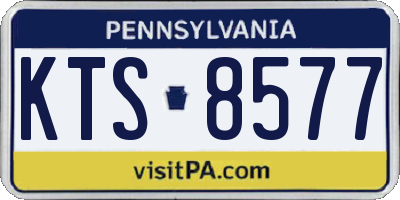 PA license plate KTS8577