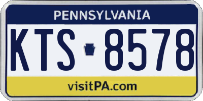 PA license plate KTS8578