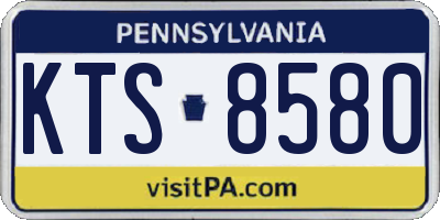 PA license plate KTS8580