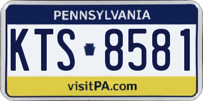 PA license plate KTS8581