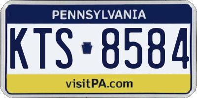 PA license plate KTS8584