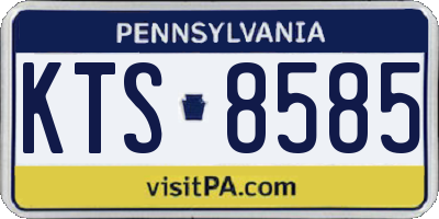 PA license plate KTS8585