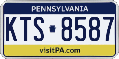 PA license plate KTS8587