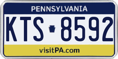 PA license plate KTS8592