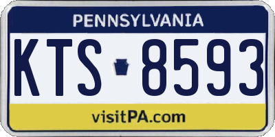 PA license plate KTS8593