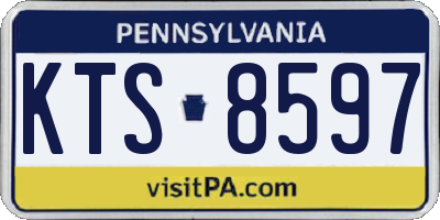 PA license plate KTS8597