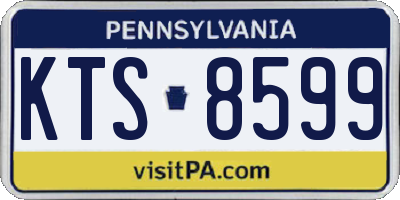 PA license plate KTS8599