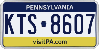 PA license plate KTS8607