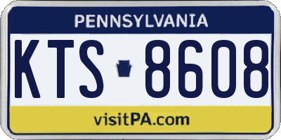 PA license plate KTS8608