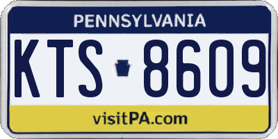PA license plate KTS8609