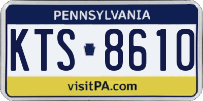 PA license plate KTS8610