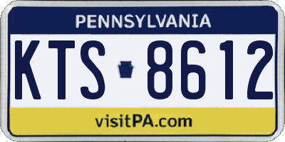 PA license plate KTS8612