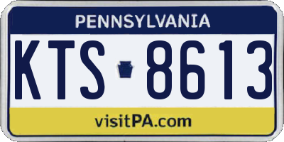 PA license plate KTS8613