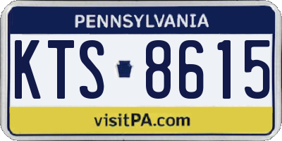 PA license plate KTS8615