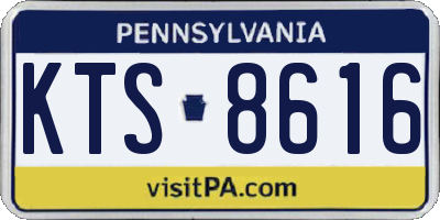 PA license plate KTS8616