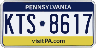 PA license plate KTS8617