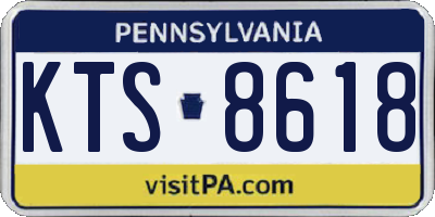 PA license plate KTS8618