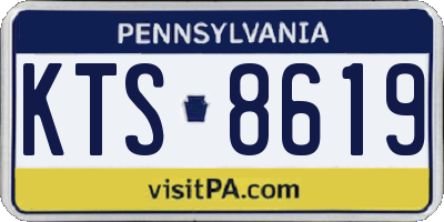 PA license plate KTS8619