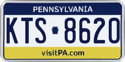 PA license plate KTS8620