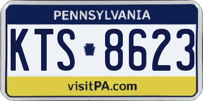 PA license plate KTS8623