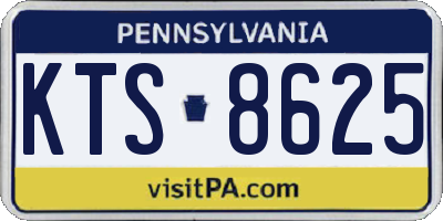PA license plate KTS8625