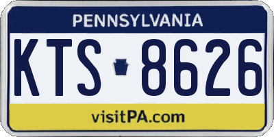 PA license plate KTS8626