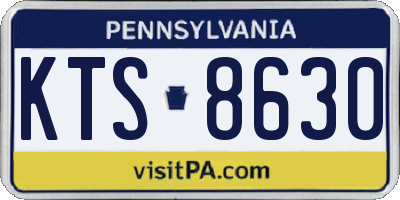 PA license plate KTS8630