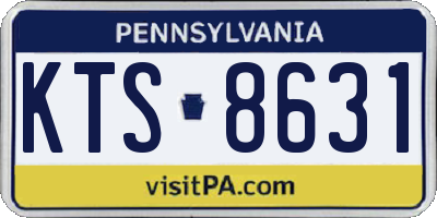 PA license plate KTS8631