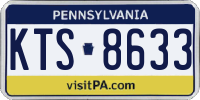 PA license plate KTS8633
