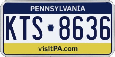 PA license plate KTS8636
