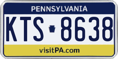 PA license plate KTS8638