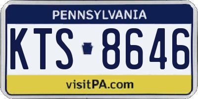 PA license plate KTS8646
