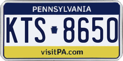 PA license plate KTS8650