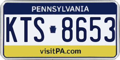 PA license plate KTS8653