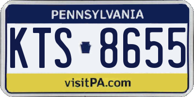 PA license plate KTS8655