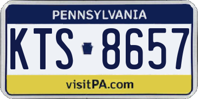 PA license plate KTS8657