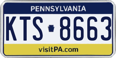 PA license plate KTS8663